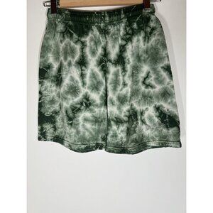 IAMKOKO.LA  Los Angeles green white tie-dye sweat shorts sz M rhinestone logo